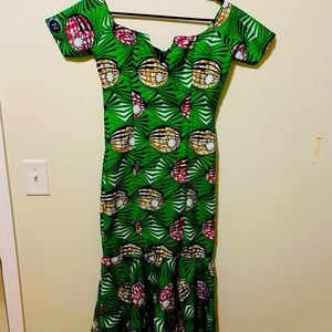 Green dress - Made in Nigeria